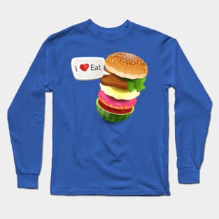 food burger love eat Long Sleeve T-Shirt